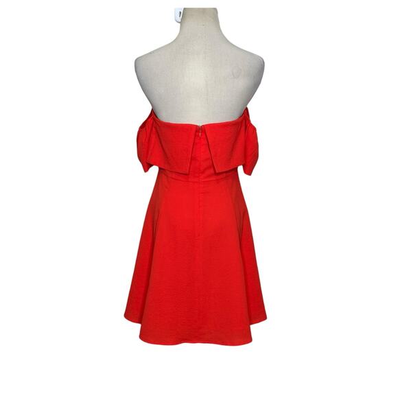 Sugar + Lips red off shoulder mini dress size Small - Picture 12 of 13